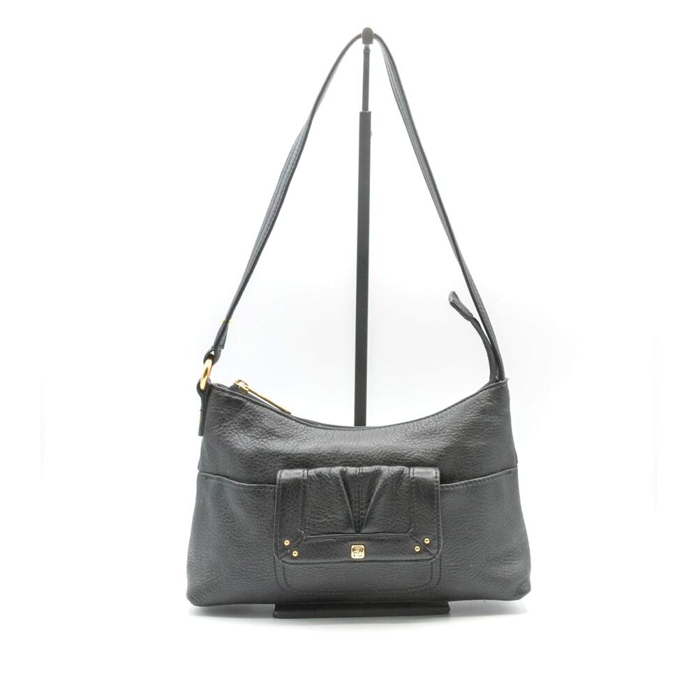 Classic Everyday Casual Y2K Purse STONE MOUNTAIN Hobo Bag Black Leather Handbag